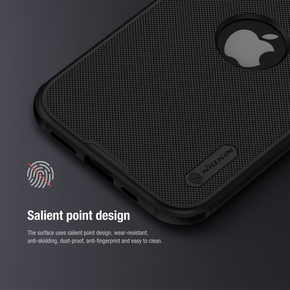 Nillkin Super Frosted Shield Pro Case Custom LOGO Cutout Protective Matte Black Phone Case